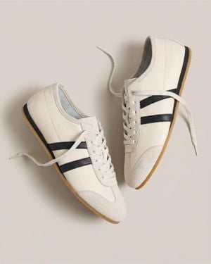 Quince Italian Leather & Suede Low Profile Sneaker - White