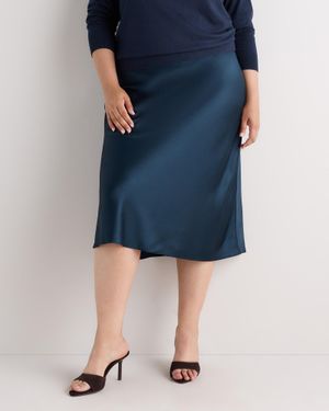 Quince Skirt, Silk - Blue