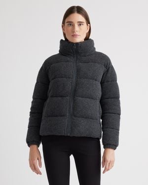 Quince Mongolian Cashmere Puffer Jacket - Gray