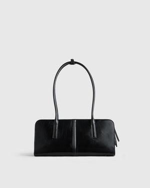 Quince Bea Shoulder Bag, Italian Leather - White