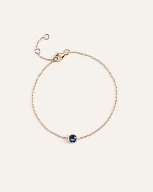 Quince 14K Birthstone Solitaire Bezel Bracelet - Natural