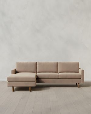Quince Atlas Midcentury Chaise Sectional - Brown