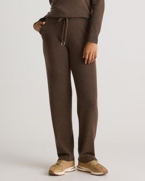 Quince Mongolian Cashmere Straight Leg Pants - Brown