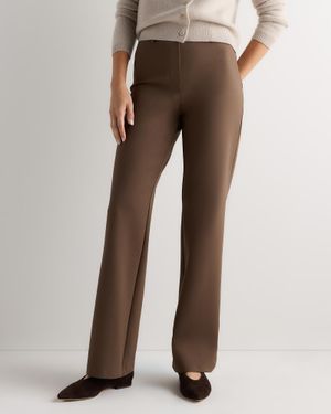 Quince Ultra-Stretch Ponte Bootcut Pants, Rayon - Brown