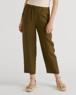 Quince 100% European Linen Pants - Green