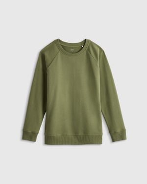 Quince French Terry Crew Neck Sweatshirt, Organic Cotton - Green