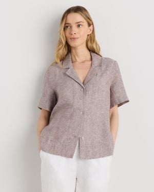 Quince 100% European Linen Short Sleeve Shirt - Multicolor