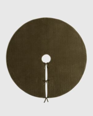 Quince Cotton Velvet Tree Skirt - Green