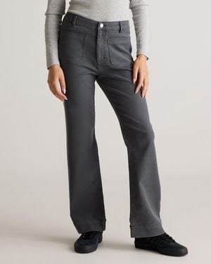 Quince French Terry Wide Leg Pants, Cotton - Black