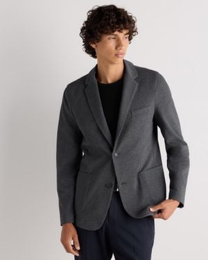 Quince Cotton Pique Knit Blazer, Organic Cotton - Gray