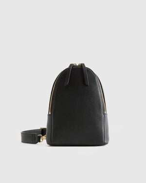 Quince Italian Leather Sling Pack - Black