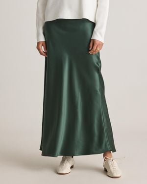 Quince Maxi Skirt, Silk - Green