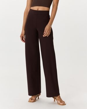 Quince Ultra-Stretch Ponte Wide Leg Pants, Rayon - Black