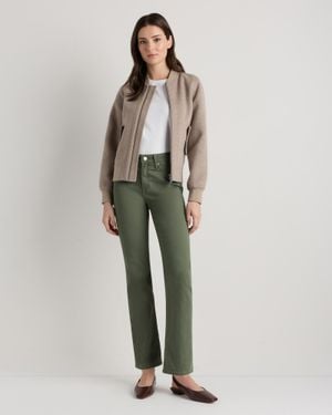 Quince Bella Stretch Straight Jeans, Organic Cotton - Green