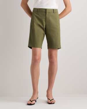 Quince Organic Stretch Cotton Chino Bermuda Shorts, Organic Cotton - Green