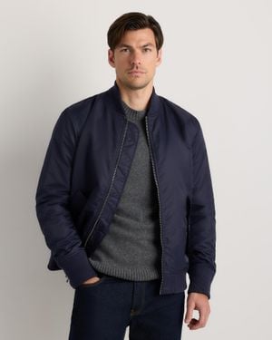 Quince Flight Nylon Bomber Jacket - Blue