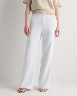 Quince European Stretch Linen Trouser - White