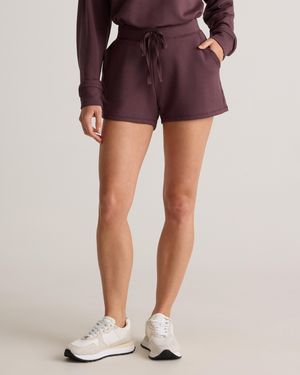 Quince Supersoft Fleece Shorts, Lenzing Modal - Purple