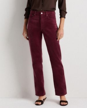 Quince Organic Stretch Corduroy Straight Leg Pants, Organic Cotton - Red