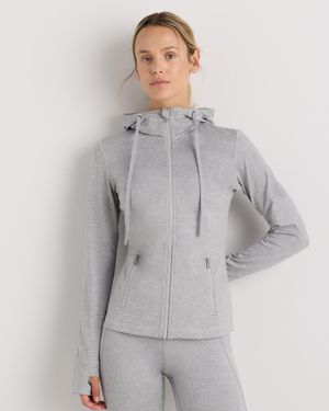 Quince Ultra-Soft Slim Fit Hooded Jacket, Polyester - Gray