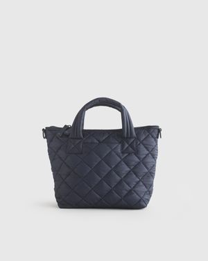 Quince Transit Quilted Small Crossbody Tote, Recycled Polyester - Blue