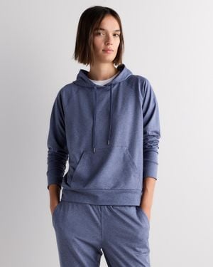 Quince Flowknit Pullover Hoodie, Recycled Polyester - Blue
