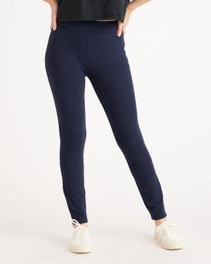 Quince Ultra-Stretch Ponte Skinny Pants, Rayon - Blue