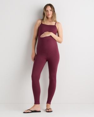 Quince Ultra-Soft Maternity Jumpsuit, Polyester - Red