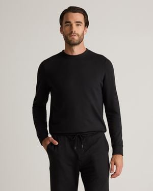 Quince Supersoft Fleece Crew, Lenzing Modal - Black