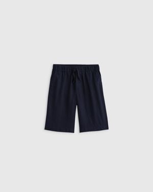 Quince 100% European Linen Pull-On Shorts - Blue