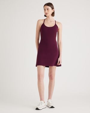 Quince Ultra-Form Active Dress, Nylon/Spandex - Red