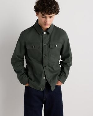 Quince Organic Waxed Canvas Trucker Jacket, Organic Cotton - Gray