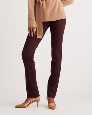 Quince Ultra-Stretch Ponte Straight Leg Pants, Rayon - Purple