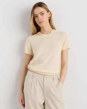 Quince Mongolian Cashmere Tee - Natural
