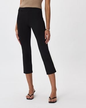 Quince Ultra-Stretch Ponte Kick Flare Pants, Rayon - Black