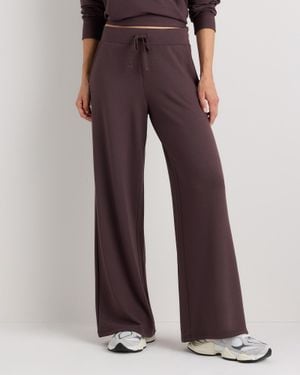 Quince Supersoft Fleece Wide Leg Pants, Lenzing Modal - Brown