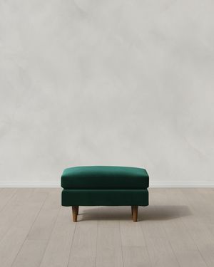 Quince Atlas Midcentury Ottoman - Green