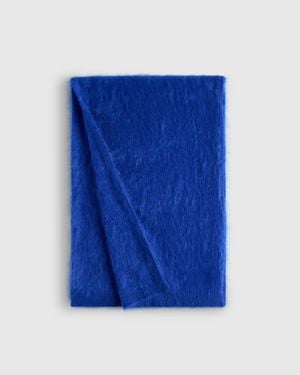 Quince Brushed Cashmere Scarf - Blue