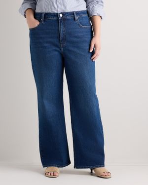 Quince Bella Stretch Relaxed Straight Jeans, Cotton - Blue