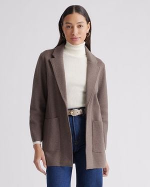 Quince Knit Blazer, Organic Cotton - Brown