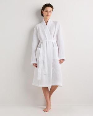 Quince Organic Turkish Waffle Robe, Cotton - White