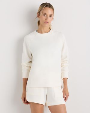 Quince Cloudcomfort Crewneck Sweatshirt, Tencel - White