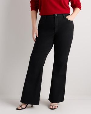 Quince Luna Stretch Flare Jeans, Cotton - Black