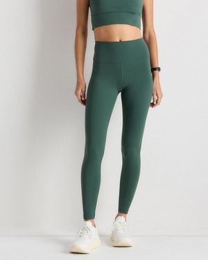Quince Power-Up High-Rise Training Legging, Nylon/Spandex - Green
