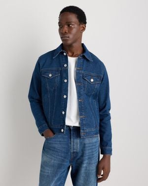 Quince Comfort Stretch Denim Jacket, Organic Cotton - Blue