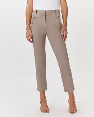 Quince Ultra-Stretch Ponte Straight Leg Mariner Pants, Rayon - Natural