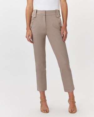 Quince Ultra-Stretch Ponte Straight Leg Mariner Pants, Rayon - Natural