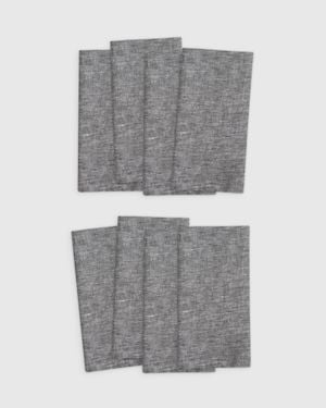 Quince European Linen Chambray Napkin - Gray