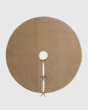 Quince Cotton Velvet Tree Skirt - Natural