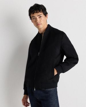 Quince 100% Mongolian Cashmere Bomber Jacket - Black